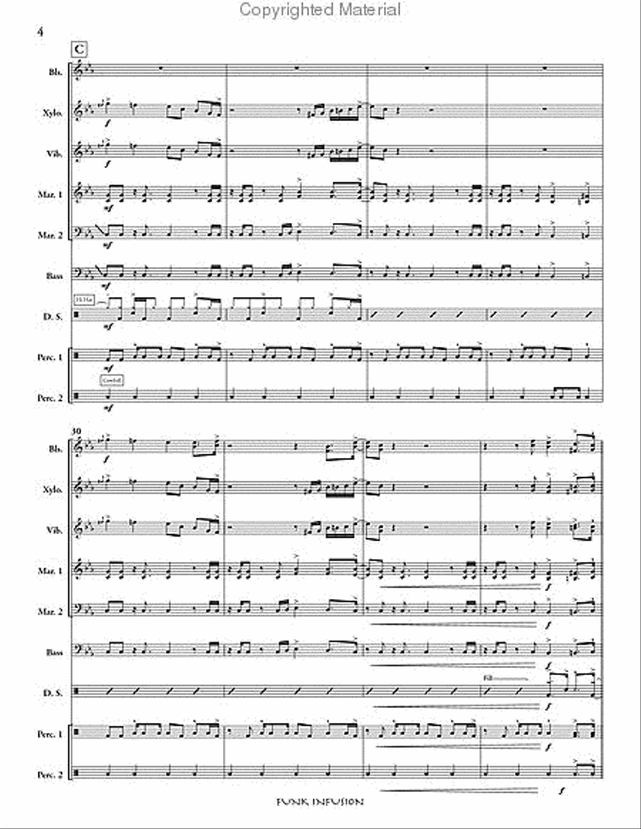 Funk Infusion Funk Infusion Percussion Ensemble scores gallery preview page 5