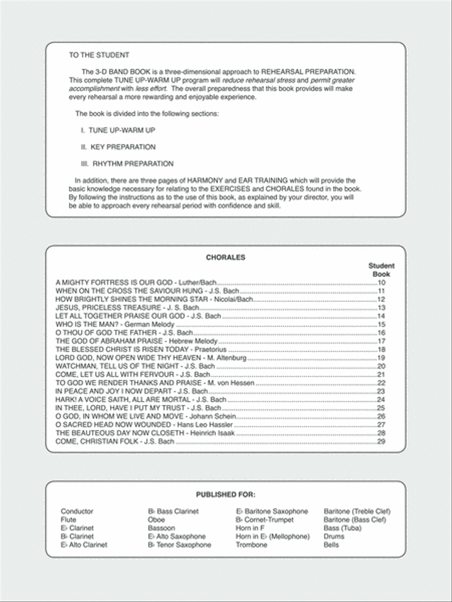 3-D Band Book Concert Band Methods scores gallery preview page 3