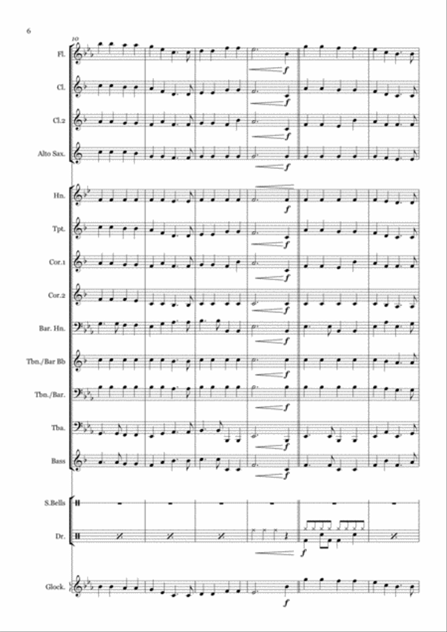 Two Christmas Songs for Wind Band Concert Band scores gallery preview page 6