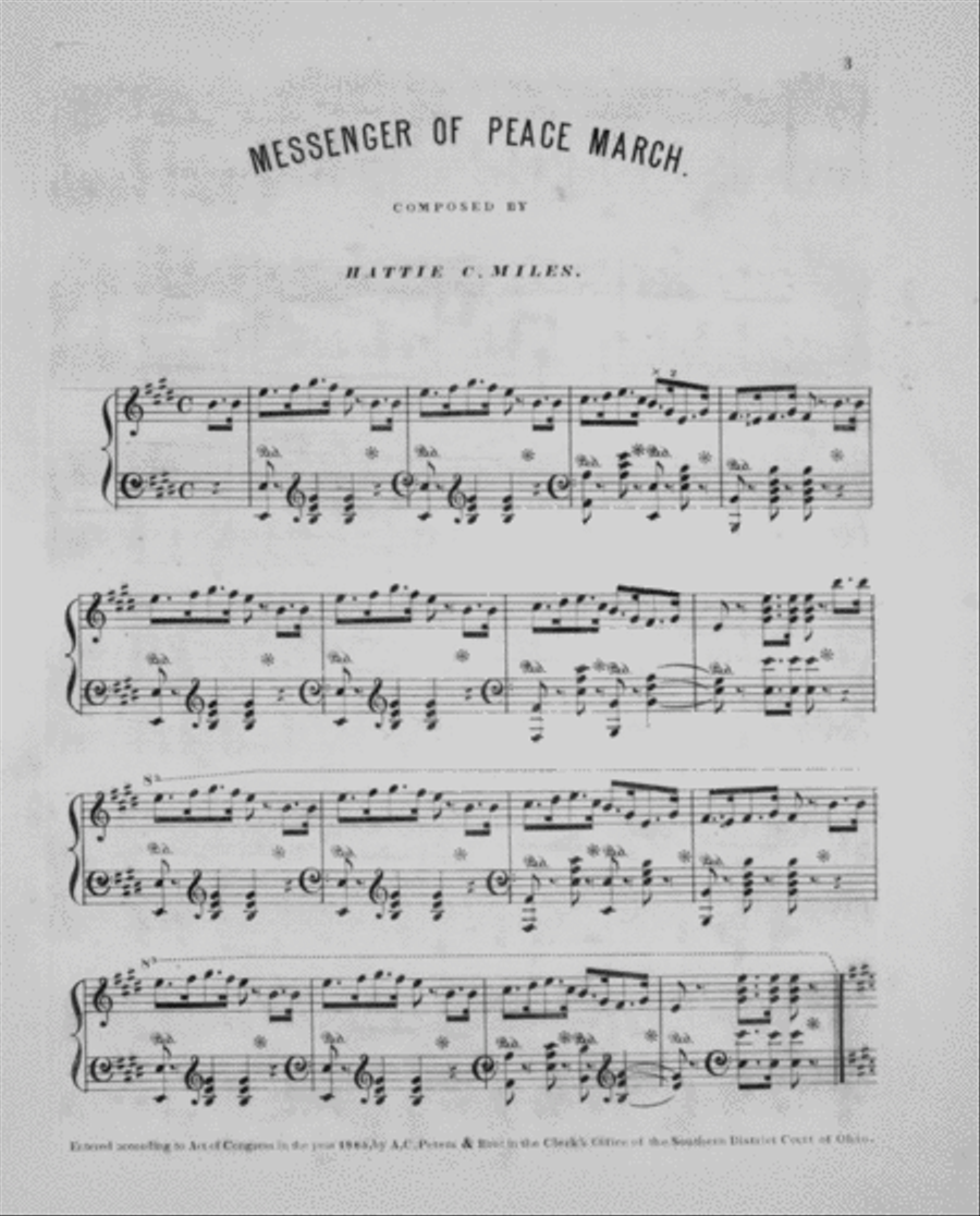 Messenger of Peace March Piano Solo scores gallery preview page 2