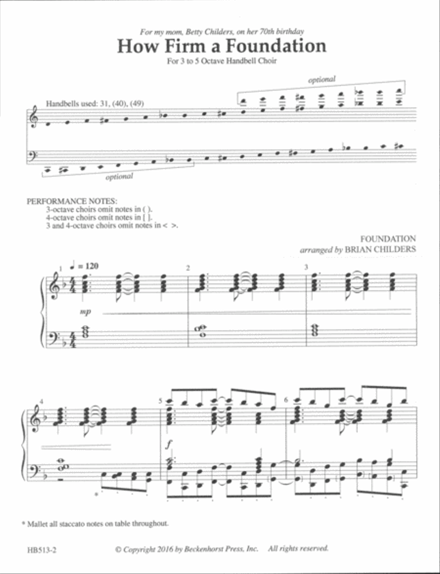 How Firm a Foundation - Childers 5-Octaves scores gallery preview page 2