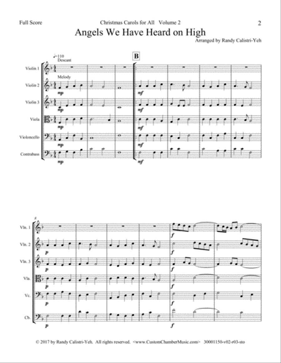 Christmas Carols for All, Volume 2 (for String Orchestra) String Orchestra scores gallery preview page 6