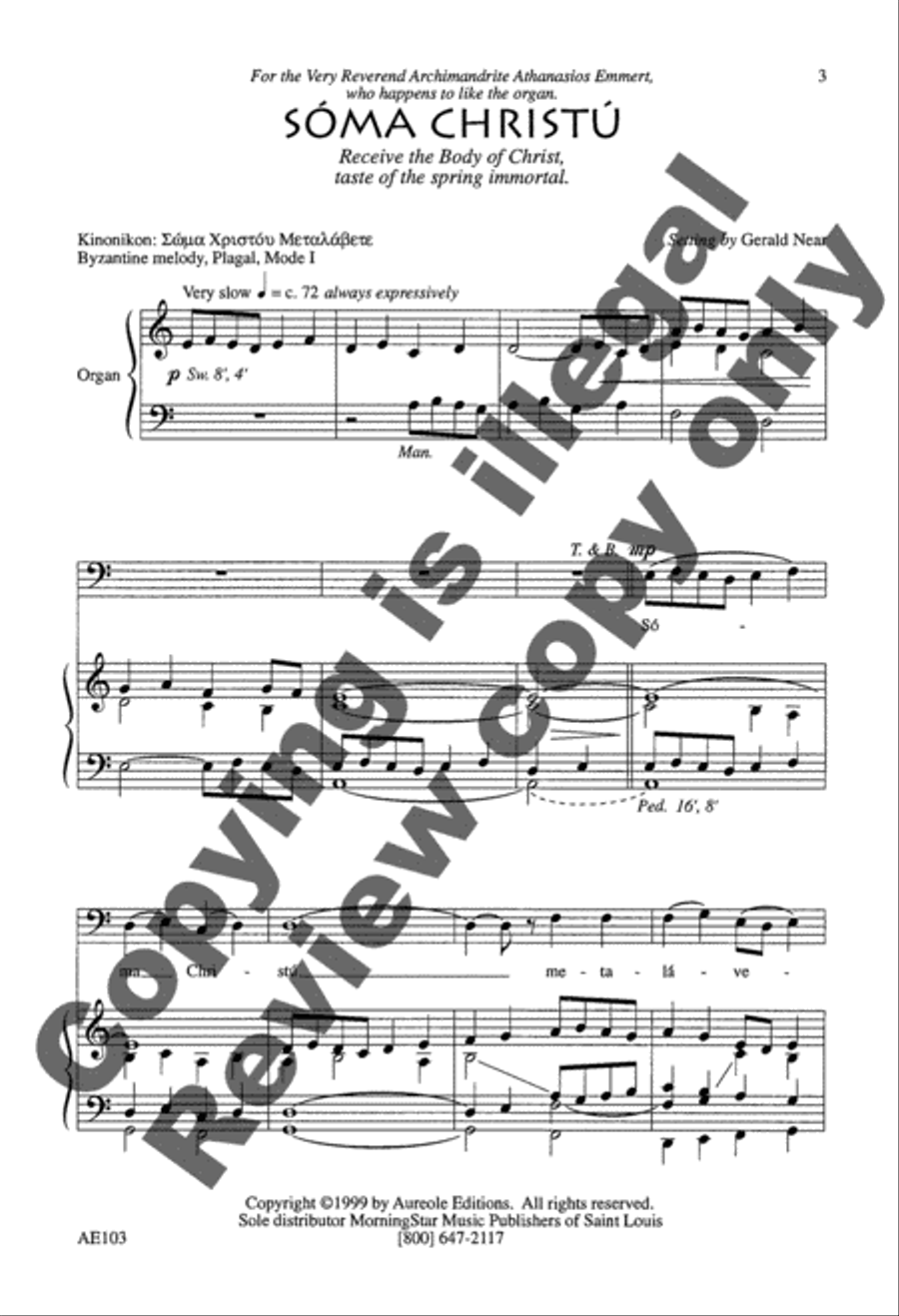 Two Communion Hymns From the Byzantine Liturgy, Set 2 4-Part scores gallery preview page 3