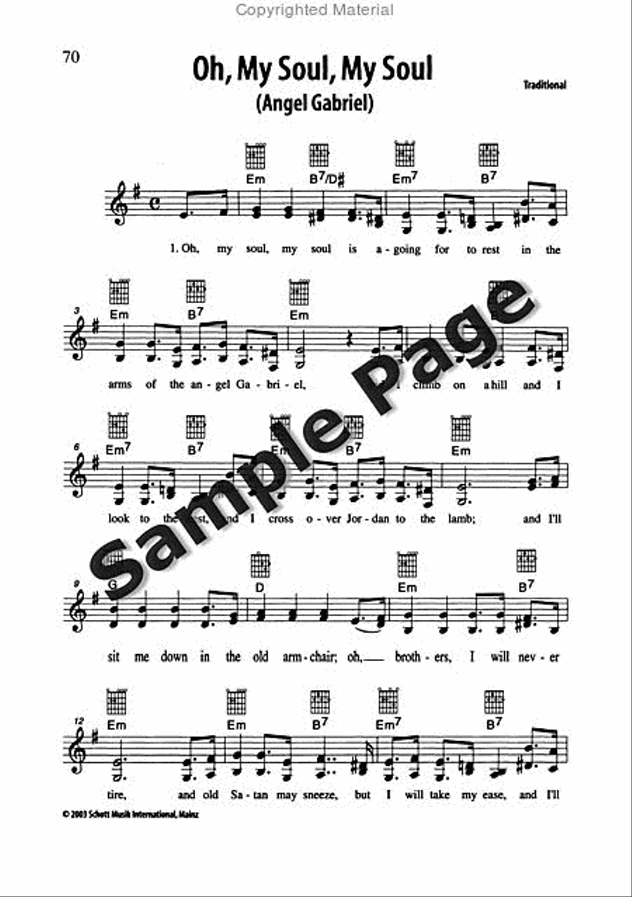 Best of Spirituals & Gospels Acoustic Guitar scores gallery preview page 71