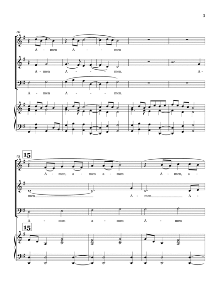 Amen Prayer 3-Part scores gallery preview page 3