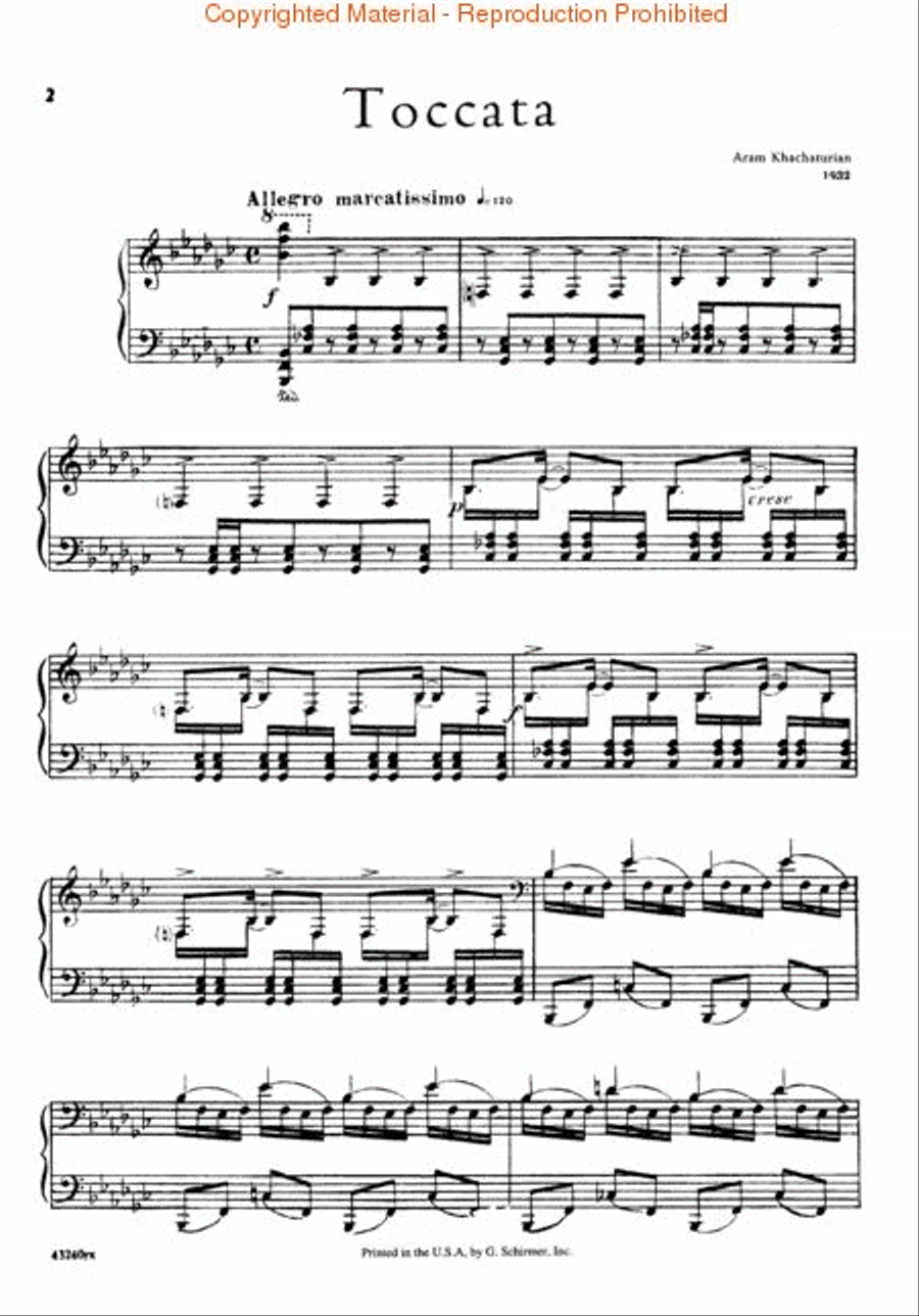 Toccata Piano Solo scores gallery preview page 2