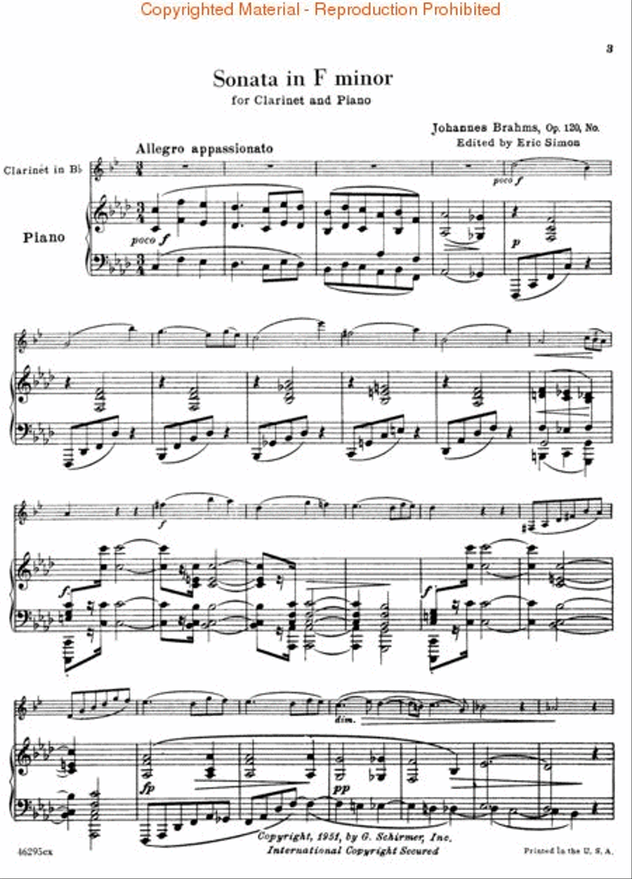 Sonata in F Minor, Op. 120, No. 1 Orchestra scores gallery preview page 3