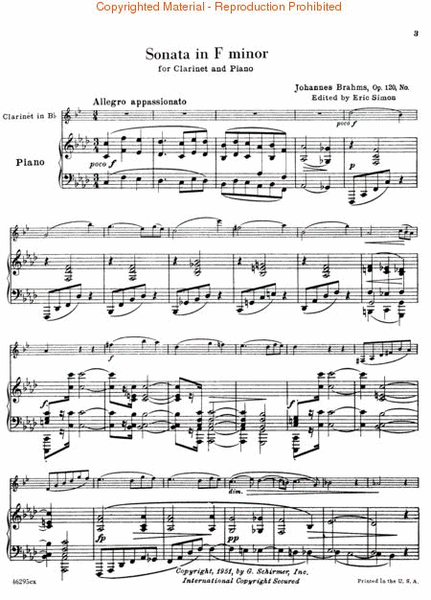 Sonata in F Minor, Op. 120, No. 1