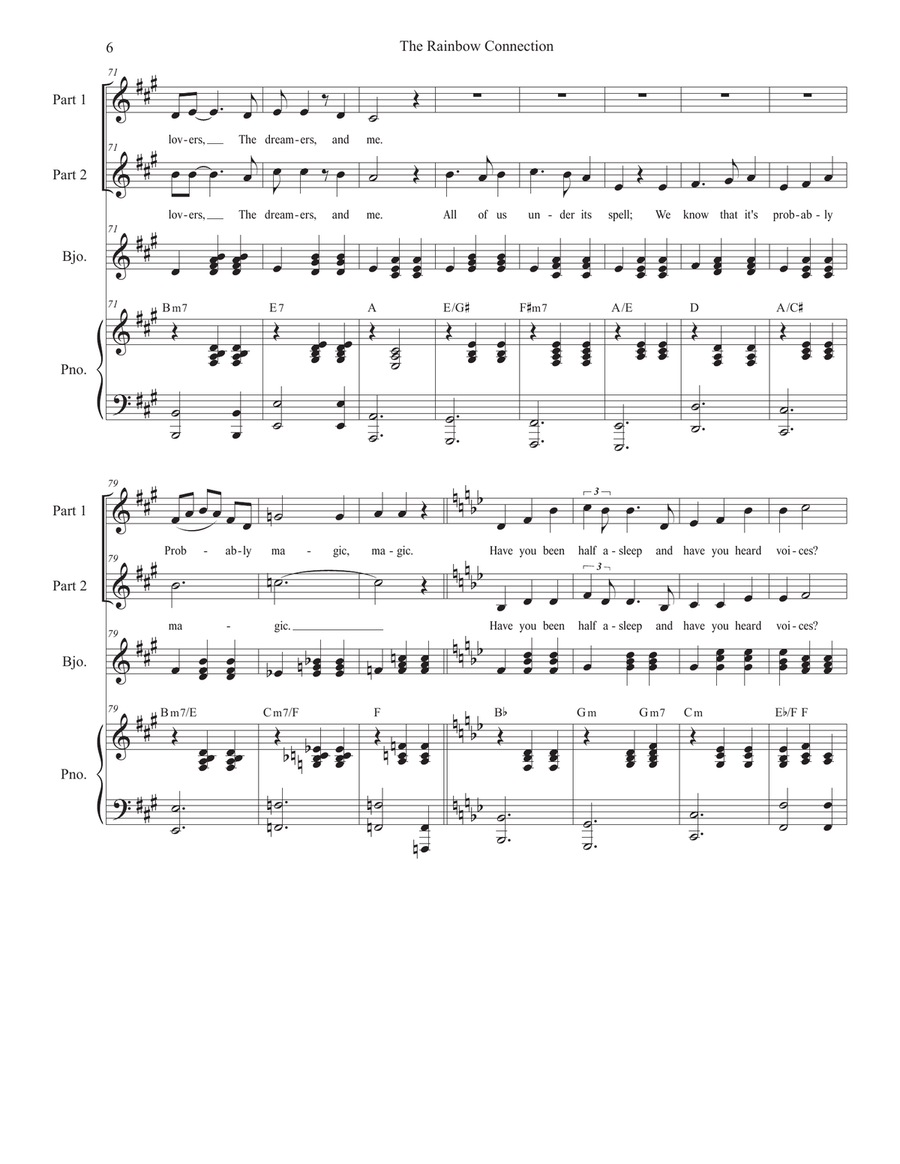 The Rainbow Connection 2-Part scores gallery preview page 6