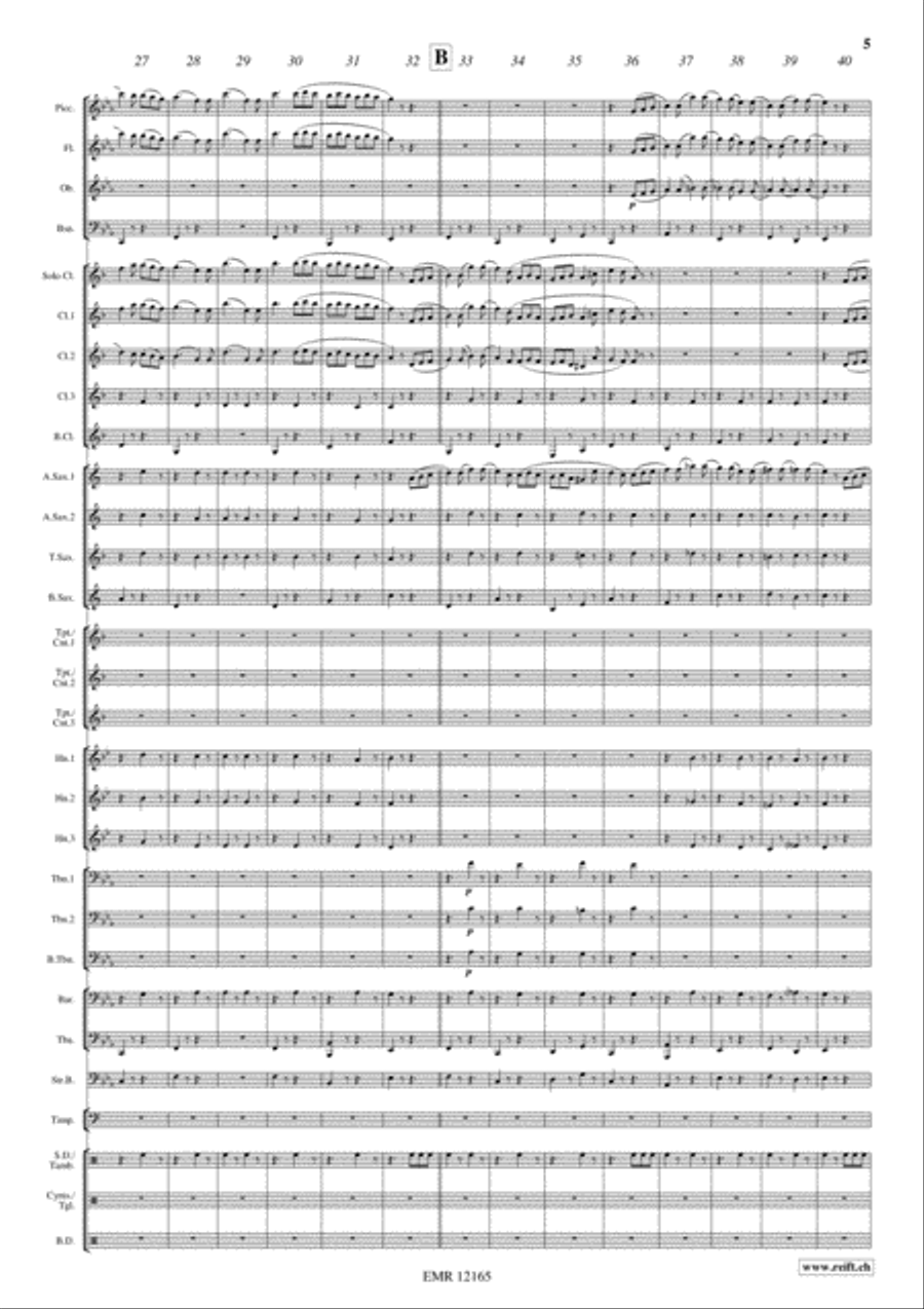 Grande Tarantella Concert Band scores gallery preview page 6