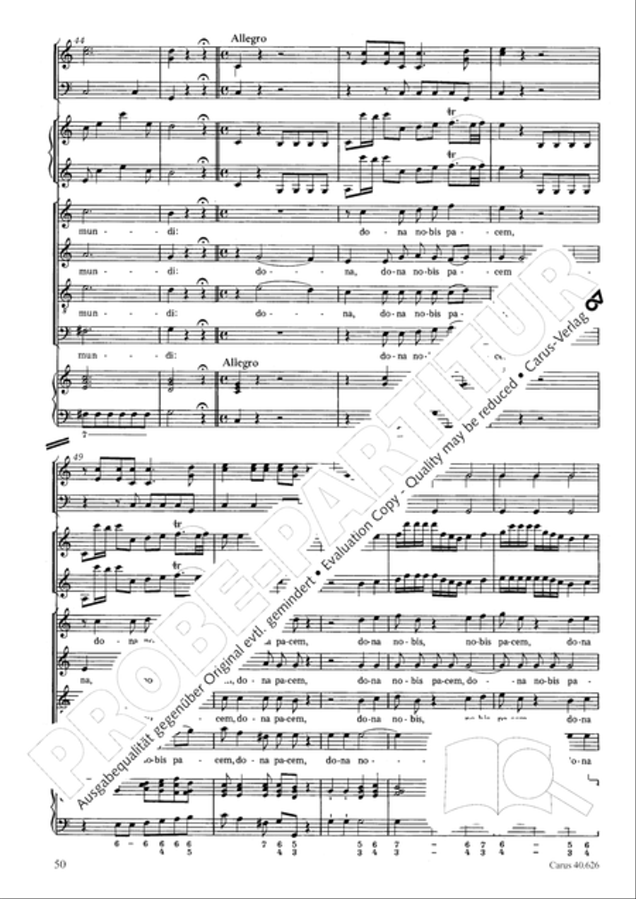 Mass in C Major Mass in C Major 4-Part scores gallery preview page 50