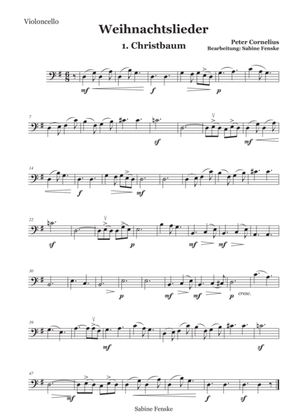 Peter Cornelius Weihnachtslieder - 1. Christbaum - Violoncello