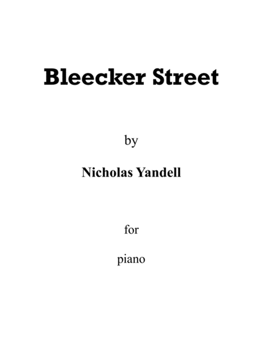 Bleecker Street for solo piano image number null