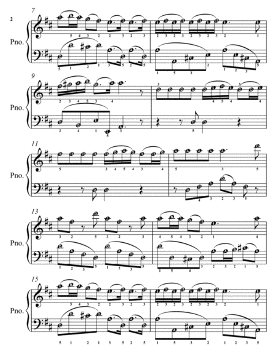 La Rejouissance Allegro Royal Fireworks Easy Piano Sheet Music Easy Piano scores gallery preview page 3