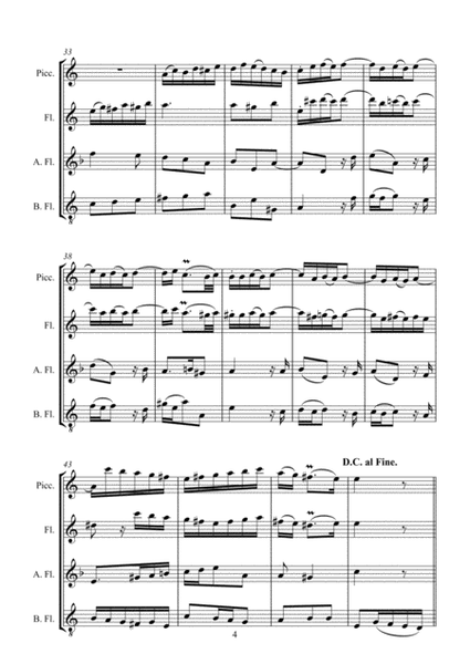 Allegretto arr. flute quartet image number null