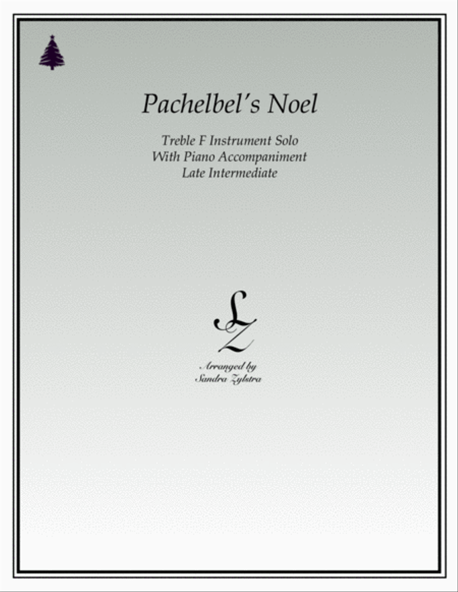 Pachelbel's Noel (treble F instrument solo) Horn scores gallery preview page 1