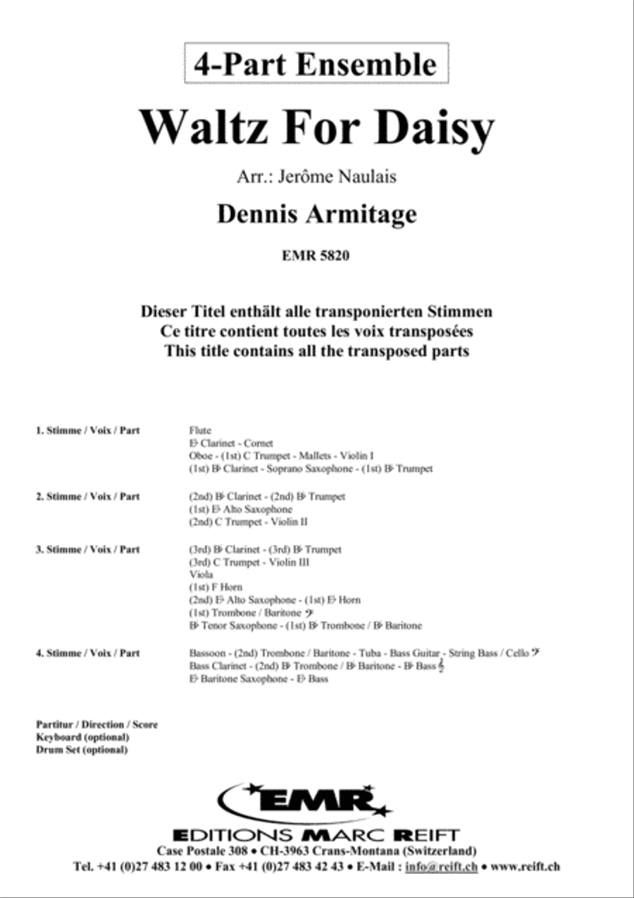 Waltz For Daisy Concert Band scores gallery preview page 2