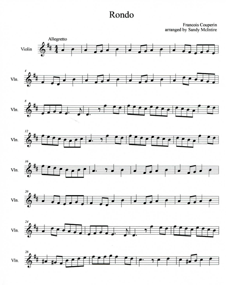 Rondo Violin Solo scores gallery preview page 1