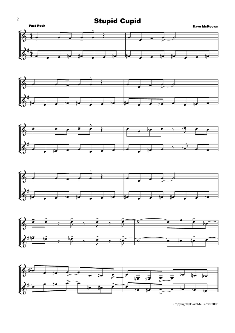 10 Blues Duets for Clarinet and Alto Saxophone Woodwind Duet scores gallery preview page 2