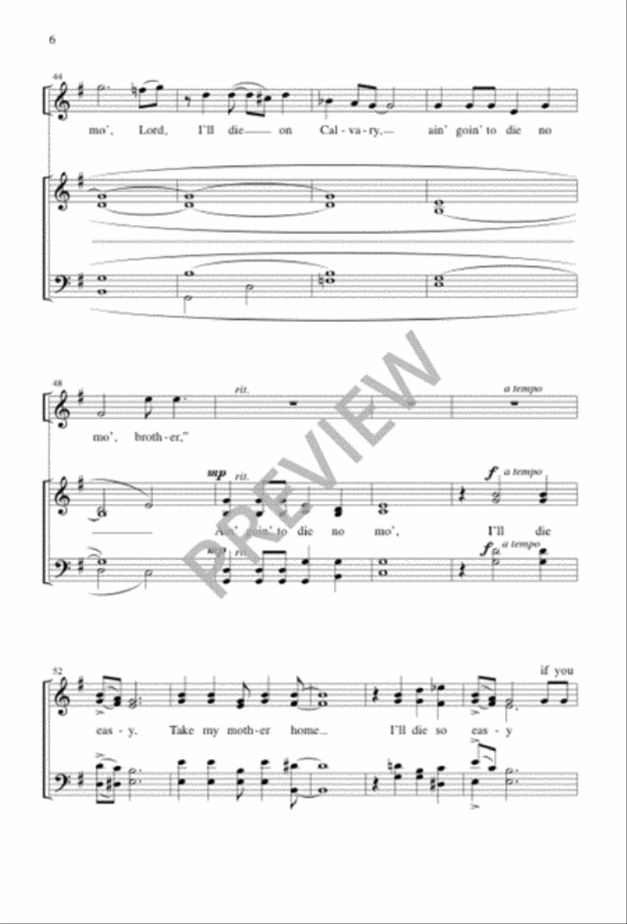 Take My Mother Home 4-Part scores gallery preview page 4