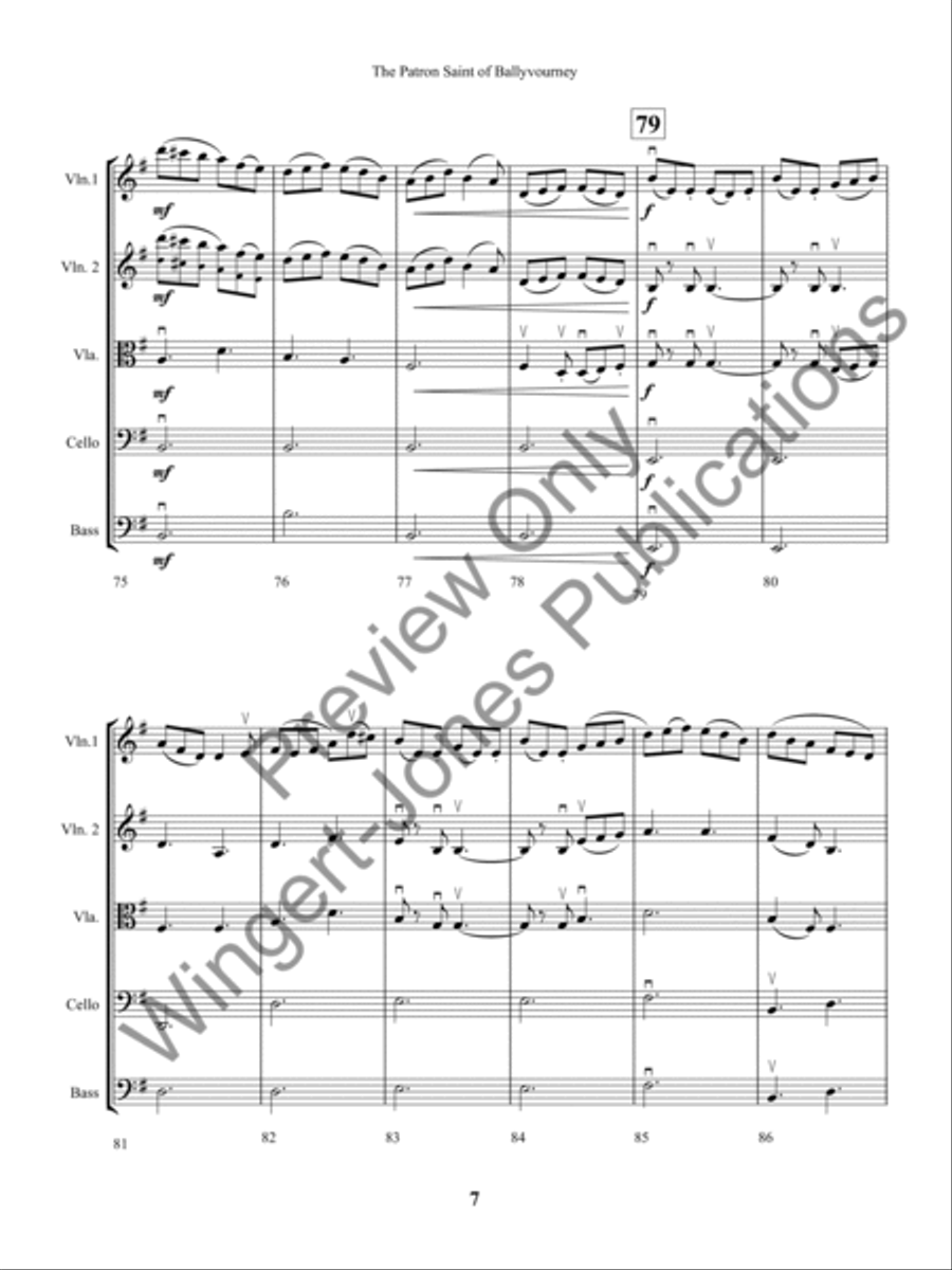 The Patron Saint of Ballyvourney (Score) String Orchestra scores gallery preview page 10