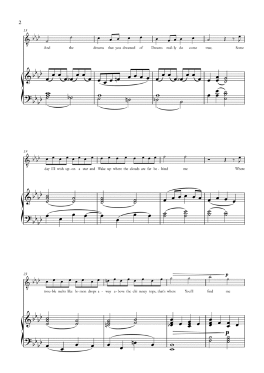 Over The Rainbow Over The Rainbow Voice scores gallery preview page 2