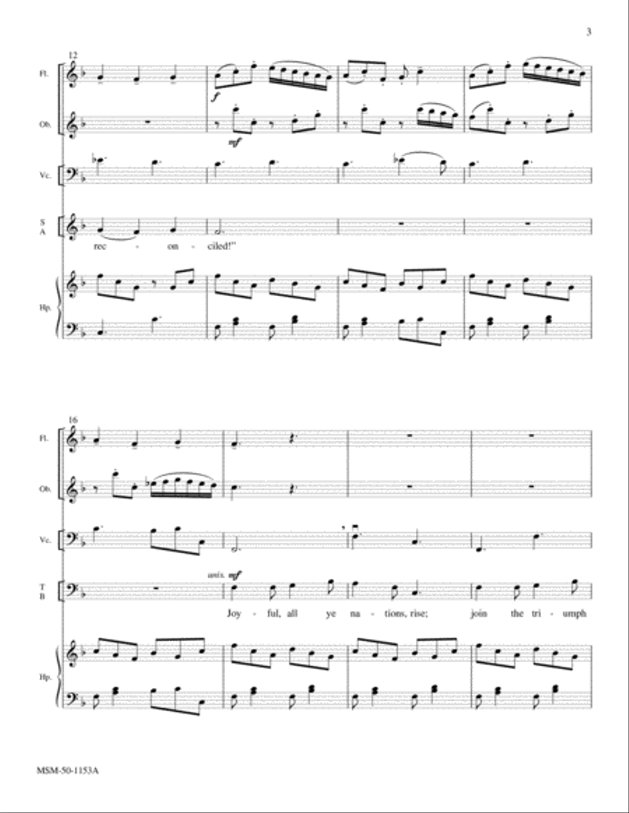 Hark! The Herald Angels Sing Choir scores gallery preview page 3