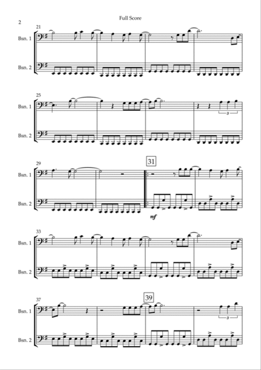 With Or Without You Woodwind Duet scores gallery preview page 2