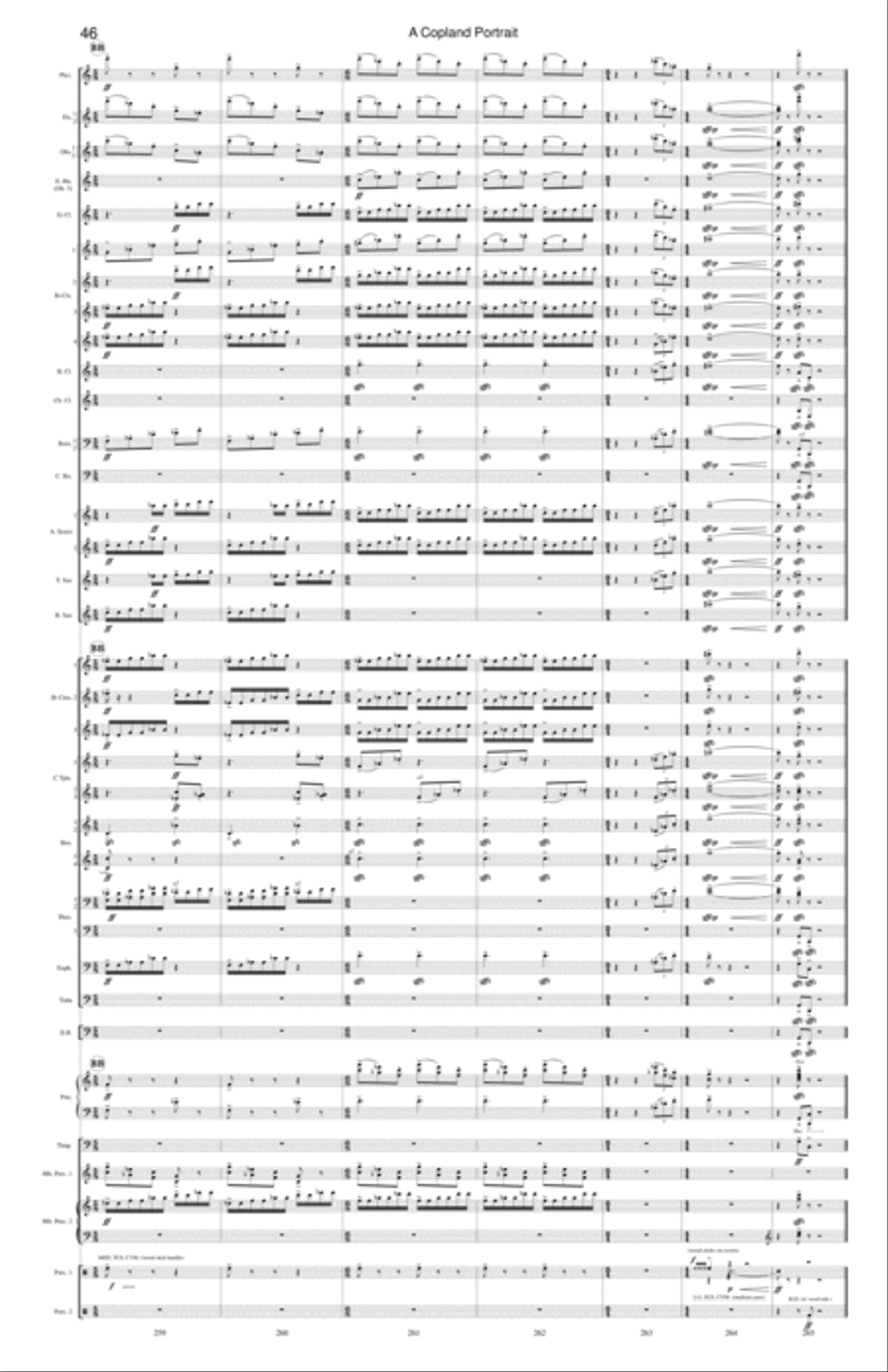 A Copland Portrait Concert Band scores gallery preview page 18