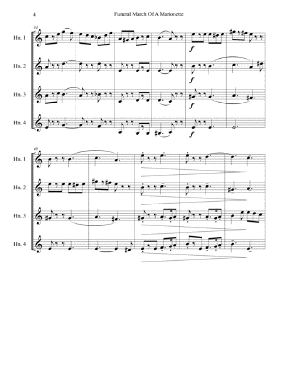 Funeral March Of A Marionette Brass Ensemble scores gallery preview page 5