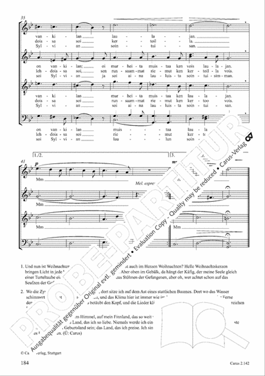 Christmas Carols of the World. Choral collection 4-Part scores gallery preview page 152