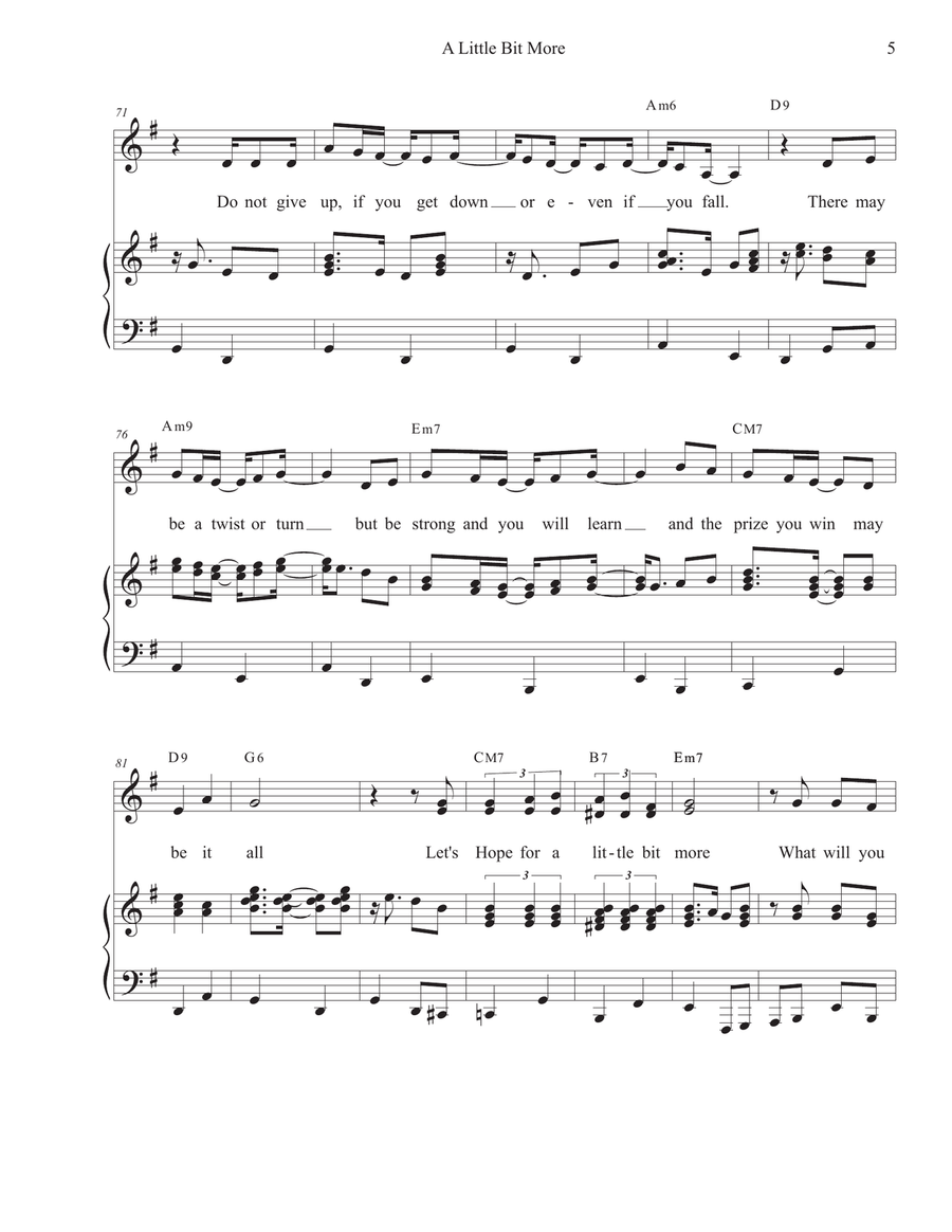 A Little Bit More Piano, Vocal scores gallery preview page 5