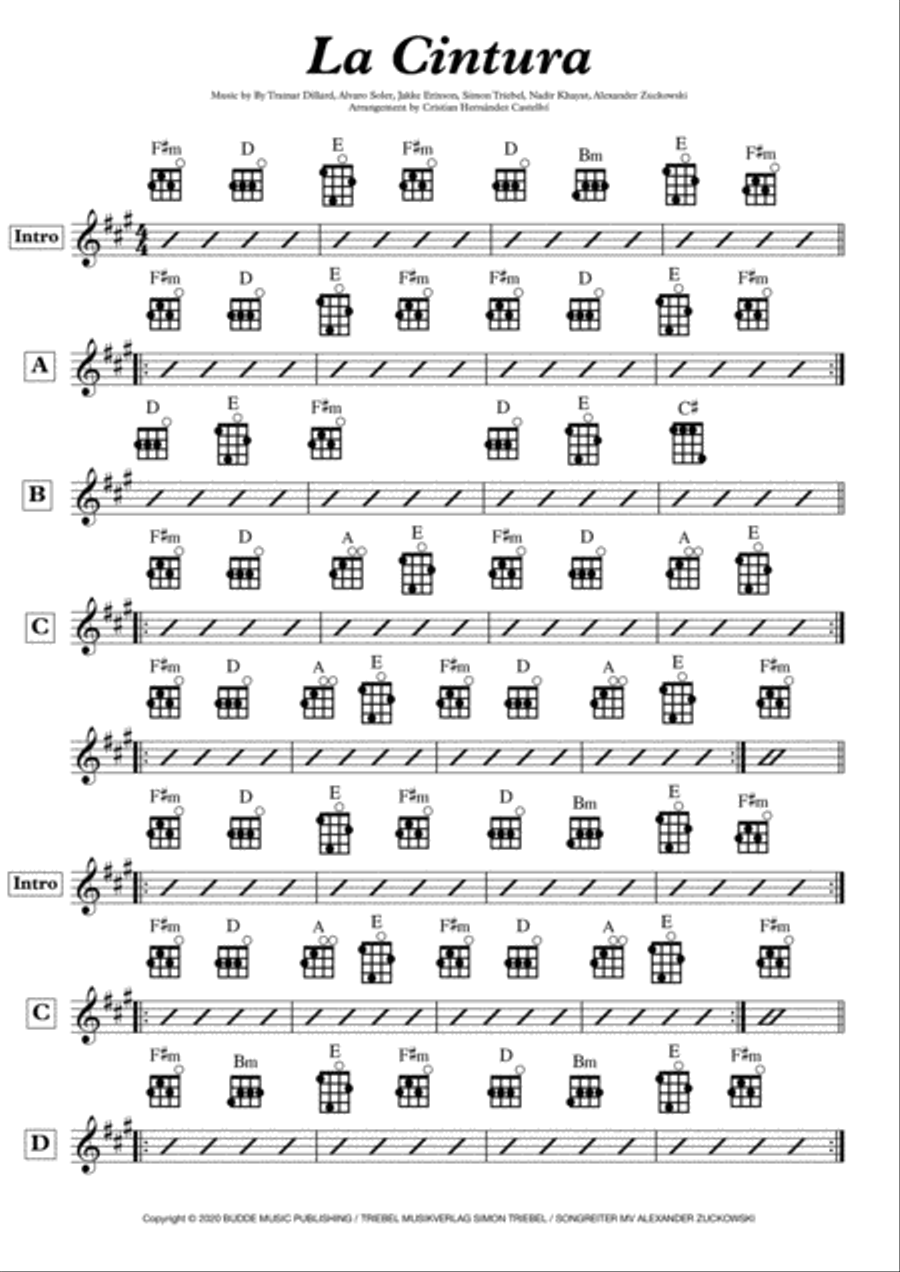 La Cintura La Cintura Ukulele scores gallery preview page 1