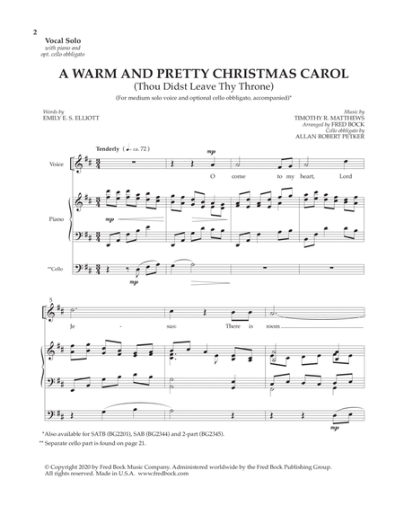 Three Christmas Solos (with optional cello obbligato)