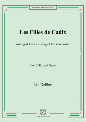 Delibes-Les filles de Cadix, for Cello and Piano