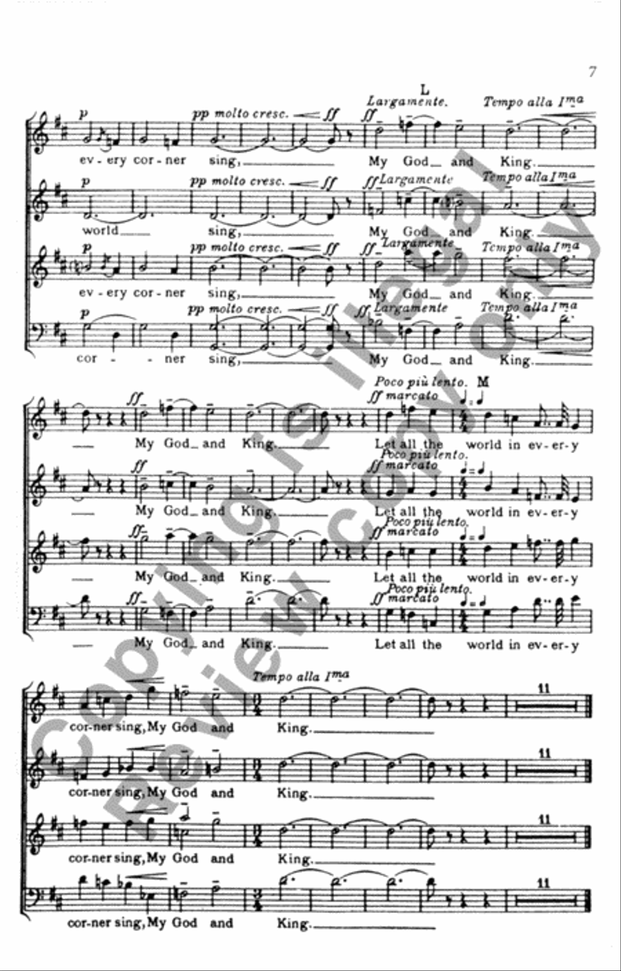 Five Mystical Songs: Antiphon (Choral Score)