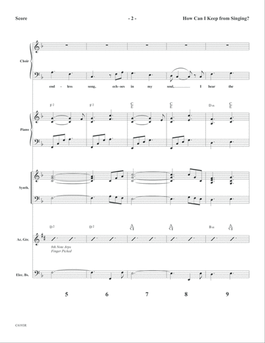 How Can I Keep From Singing? Choir scores gallery preview page 3