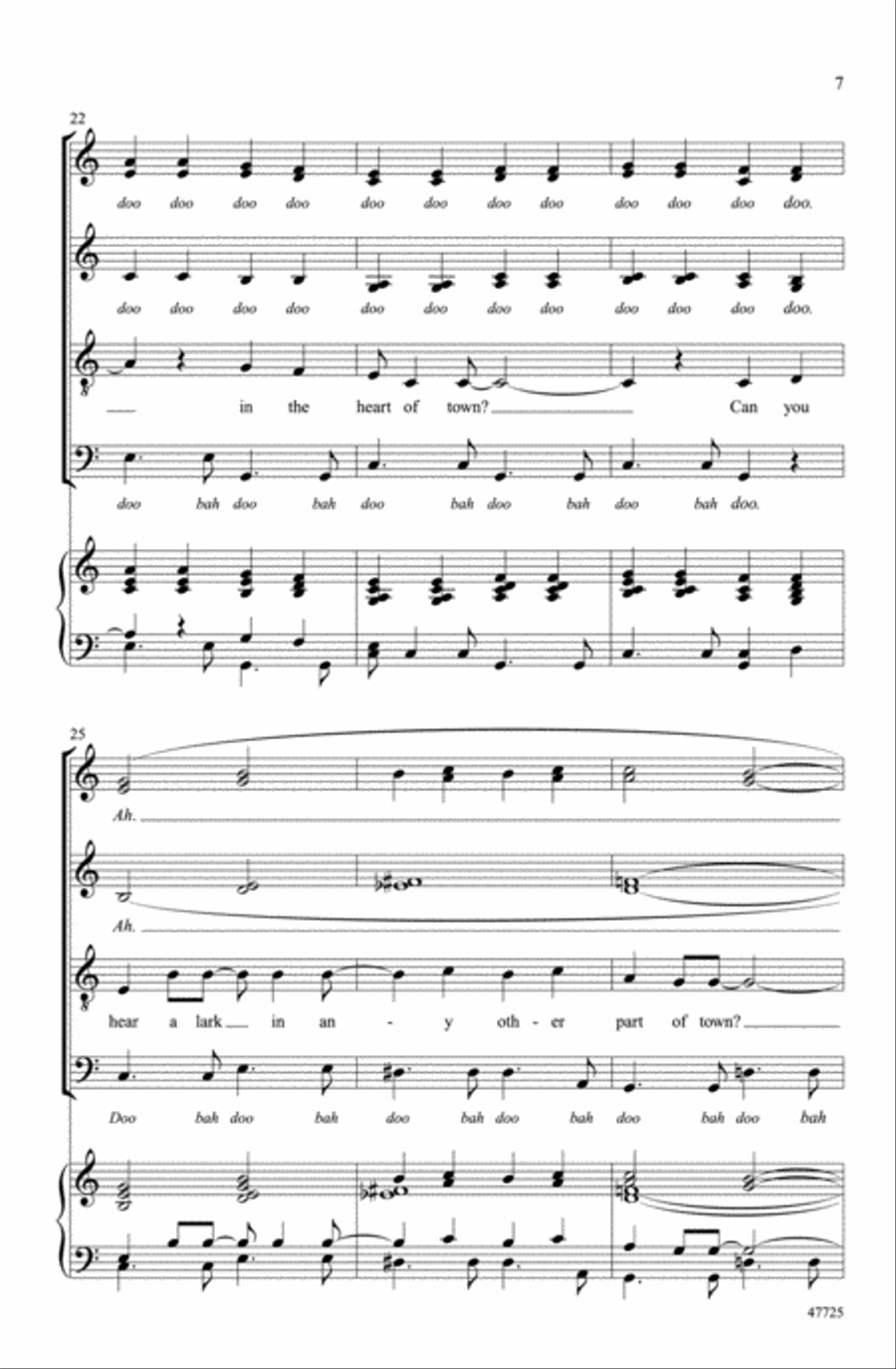 On the Street Where You Live Choir scores gallery preview page 5