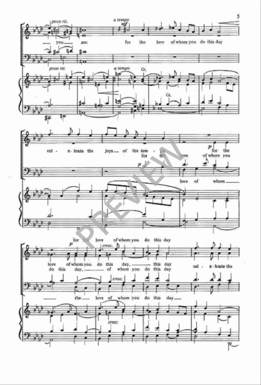 Behold, the Tabernacle of God 4-Part scores gallery preview page 6