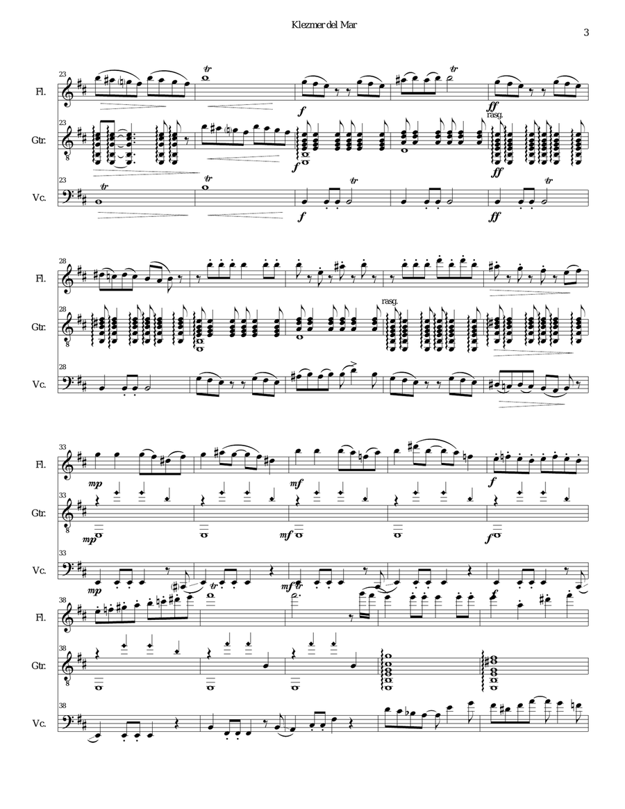 Klezmer del Mar Small Ensemble scores gallery preview page 3