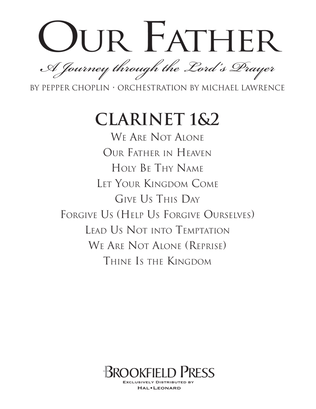 Book cover for Our Father - A Journey Through The Lord's Prayer - Bb Clarinet 1,2