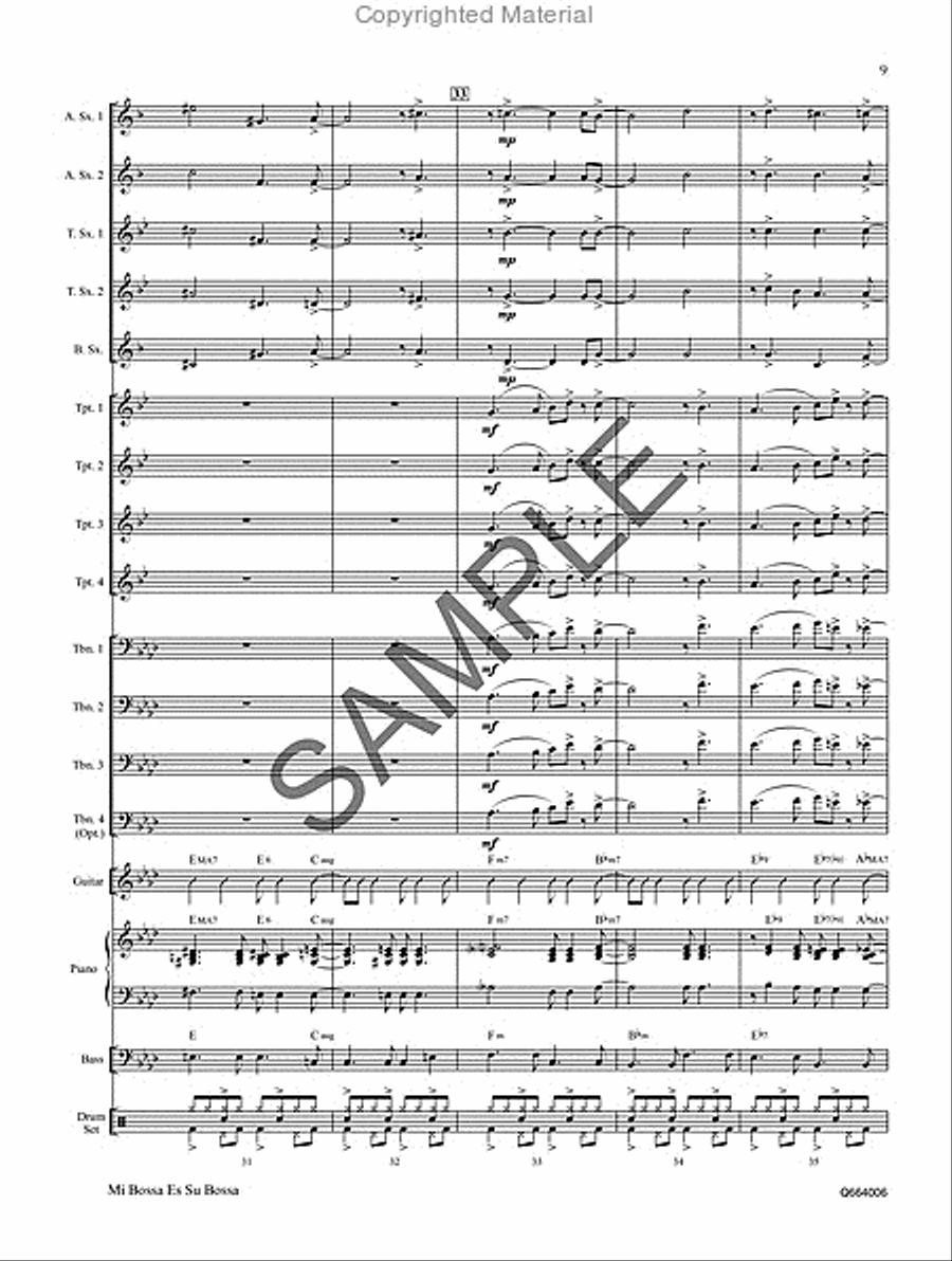 Mi Bossa Es Su Bossa Jazz Ensemble scores gallery preview page 10