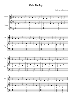 Ode To Joy - Violino e Piano