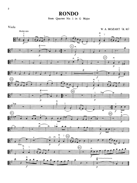 Mozart String Quartets: Viola
