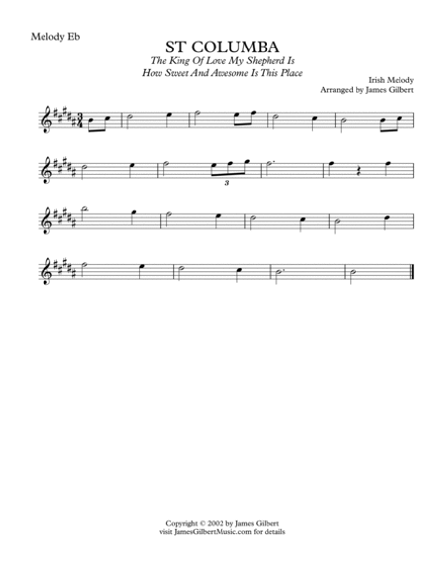 ST COLUMBA (The King Of Love My Shepherd Is) Small Ensemble scores gallery preview page 4