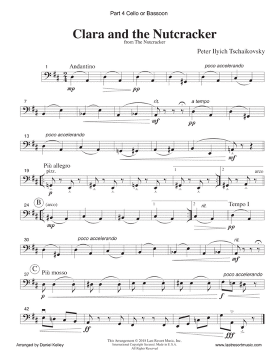 Clara & the Nutcracker from the Nutcracker for String Quartet or Piano Quintet with optional Violin