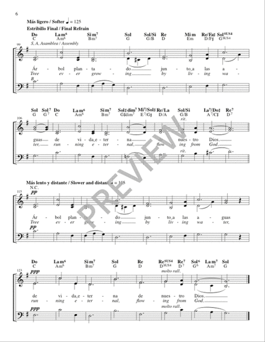 Que Esta Iglesia Sea Un Árbol / May This Church Be Like a Tree - Guitar edition Guitar scores gallery preview page 7