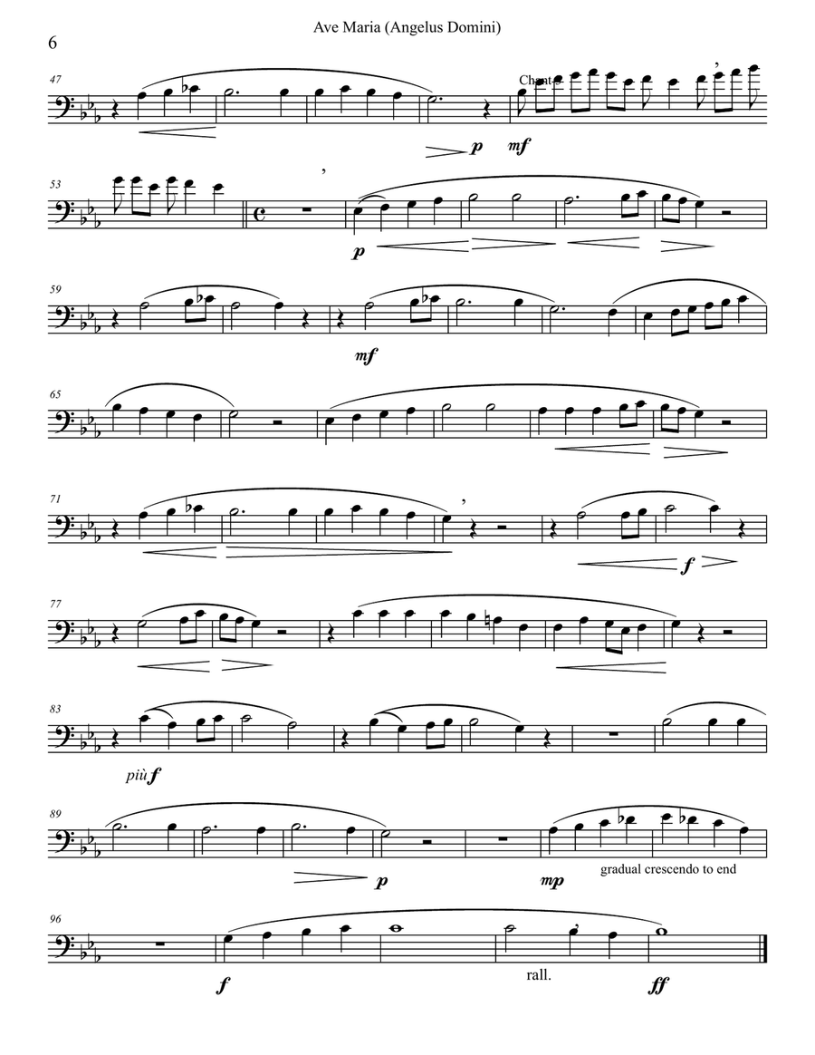 Ave Maria (Angelus Domini) 4-Part scores gallery preview page 6