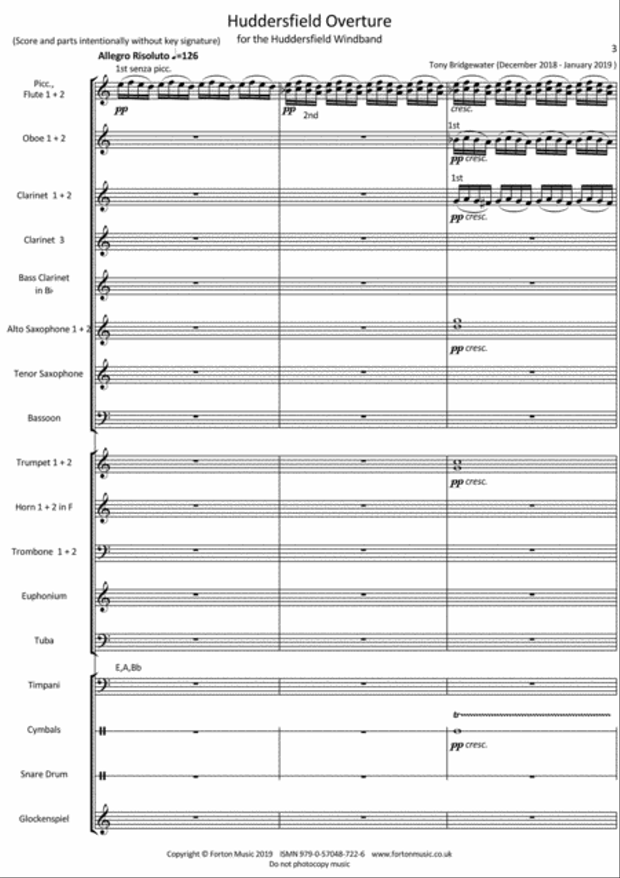 Huddersfield Overture Concert Band scores gallery preview page 2