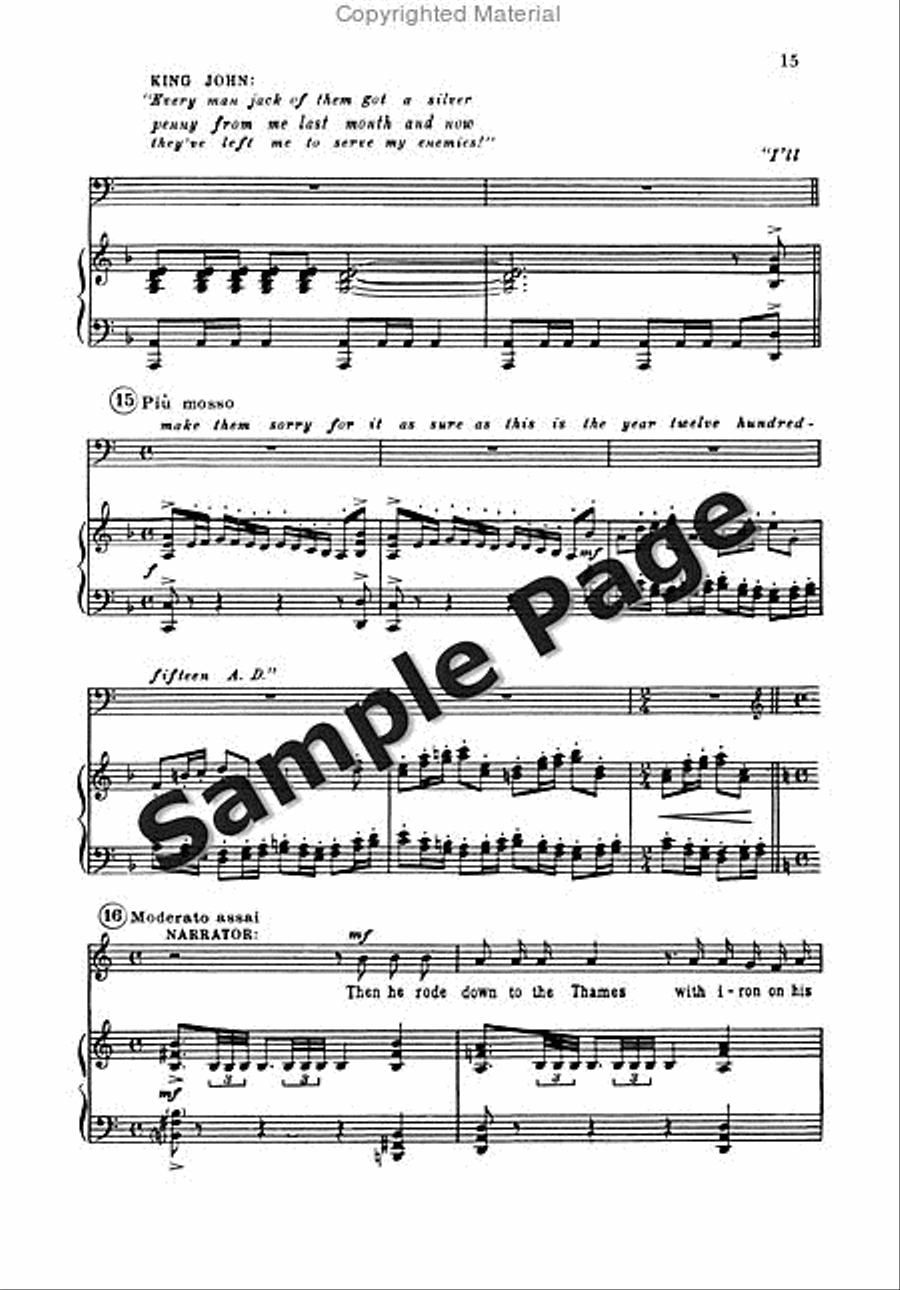 Ballad of Magna Carta 4-Part scores gallery preview page 16